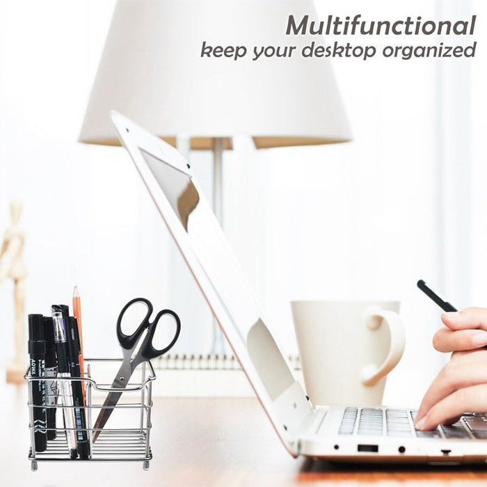 Multifunctional Stainless Steel Toothbrush Toothpaste Shelf (Silver Color)