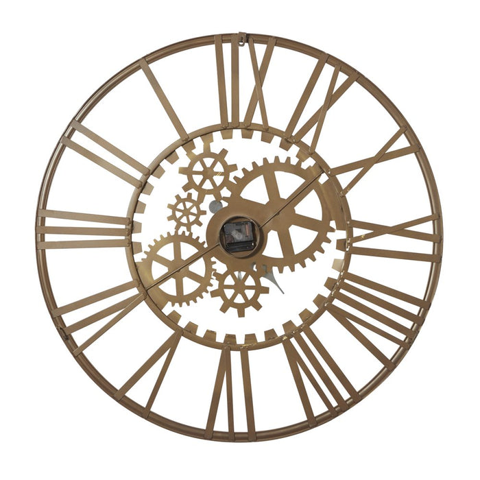32" Gold Metal Gear Wall Clock