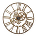 32" Gold Metal Gear Wall Clock