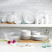 Euro Ceramica Essential Collection Porcelain Dinnerware and Serveware, 16 Piece Set, Service for 4, Classic White
