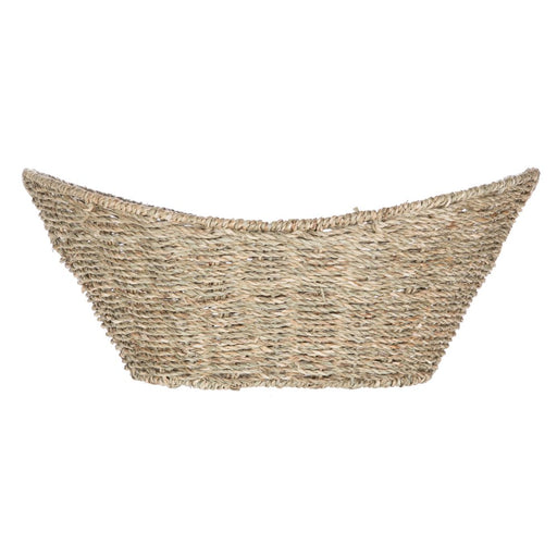 Mainstays Oval Natural Seagrass Storage Basket with Cut-Out Handles