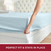 Queen Fitted Sheet - Deep Pocket Cooling Sheets up to 16 Inch - Hotel Luxury Bedding - Softest Sheets - Wrinkle, Fade, Stain Resistant - 1 Queen Fitted Sheet Only (Queen, Baby Blue)