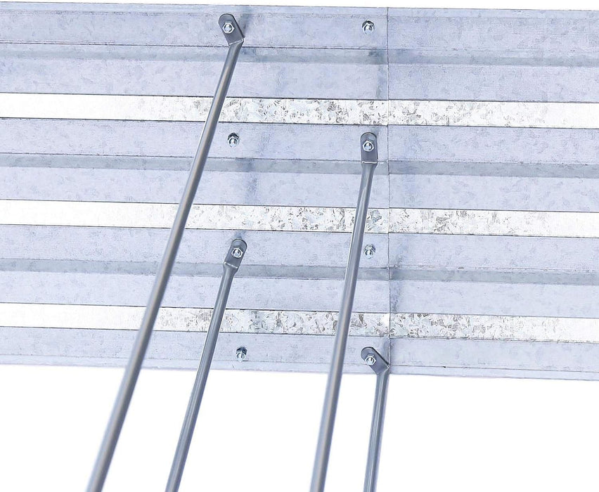 Galvanized Raised Garden Beds for Vegetables Large Metal Planter Box Steel Kit Flower Herb, 8X4X1Ft