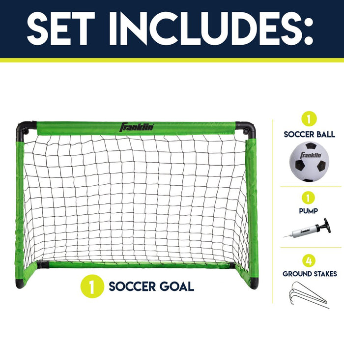Kids Mini Soccer Goal Set - Includes Goal, Ball + Pump