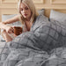 Bedsure Boho Duvet Cover Queen - Boho Bedding, Tufted Queen Duvet Cover for All Seasons, 3 Pieces Embroidery Shabby Chic Home Bedding Duvet Cover Set (Grey, Queen, 90X90'')