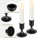 Black Candlestick Holders, 6 Pcs Metal Taper Candle Holders Candle Stick Candle Holder for Festive Table Decor Wedding Centerpiece Mantelpiece Home Decor Warmhousing Gift