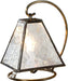 Small Lamp Tiffany Style Stained Glass Decorative Accent Night Light Table Top Mission Home Décor Bedroom, Bathroom, Nursery Clear J Devlin Lam 651