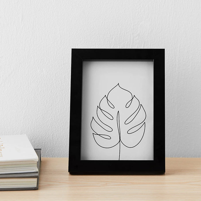Photo Picture Frame - 5" X 7", Black - Pack of 2