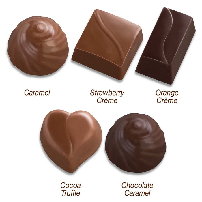 Elmer'S, 16Oz Romantic Red Wrap Valentine Heart, 40 Pieces Assorted Milk & Dark Chocolates