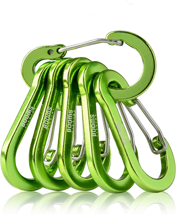 CC1 Multi-Use Carabiner Clip, 6 Pack Small Caribeener Clips, Mini Keychain Caribeaner Clip 2 Inch, Aluminum D Ring Carabiners, Multi-Colored