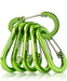 CC1 Multi-Use Carabiner Clip, 6 Pack Small Caribeener Clips, Mini Keychain Caribeaner Clip 2 Inch, Aluminum D Ring Carabiners, Multi-Colored