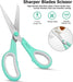 Scissors,  8" Multipurpose Scissors Bulk 3-Pack, Ultra Sharp Blade Shears, Comfort-Grip Handles, Sturdy Sharp Scissors for Office Home School Sewing Fabric Craft Supplies, Right/Left Hand