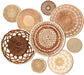 9 Pcs Boho Basket Wall Decals round Modern Peel and Stick Wall Decals Removable Boho Wall Decal Adhesive Boho Nursery Wall Decor for Bedroom Living Room Office Wall, Just Stickers (Classic) (Boho Style)