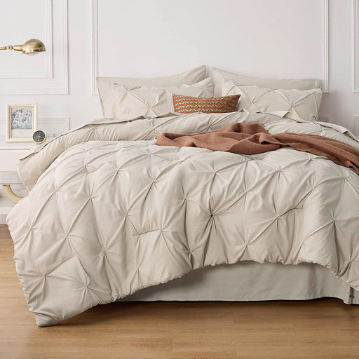 Bedsure Full Size Comforter Sets - Bedding Sets Full 7 Pieces, Bed in a Bag Beige Bed Sets with Comforters, Sheets, Pillowcases & Shams,Adult & Kids Bedding