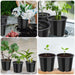 25 Packs 4 5 6 Inch Nursery Pots round Flower Pots Decorative Plastic Pots for Plants with Drainage Hole Seed Starting Pots for Seeding, Succulent(5 Inch, Black)