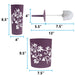 Bathroom Accessories Set Complete, Toilet Brush and Holder, Trash Can, Toothbrush Holder, Purple, 7 Pieces