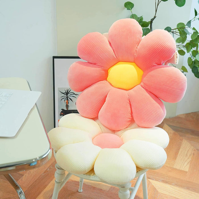 Flower Pillow Cute Daisy Floor Cushion Soft Plant Pillows Leisure Aesthetic Home Decor for Bedroom, Living Room(Sage Green,21.5")