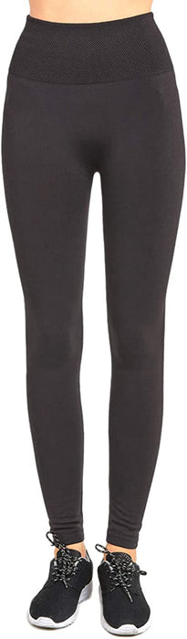Leggings - Women'S Fleece Lined Solid Color High Waist Full Length Winter Leggings