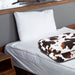Homesmart Brown Cow Print Throw Blanket Warm and Cozy Coral Fleece Animal Print