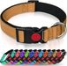 Reflective Dog Collar with Safety Locking Buckle, Adjustable Nylon Pet Collars for Extra Large Dogs, Red