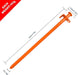 USA 12 Inch Multiuse Heavy Duty Steel Tent Stakes Tarp Pegs Camping Stakes for Outdoor Camping Canopy and Tarp with 4 Ropes 10FT Length(Orange)