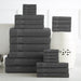 24PC Bath Towel Set (2 Sheets, 4 Bath, 6 Hand, 4 Fingertip & 8 Wash) - Grey, Addy Home Best Value