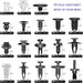 456 Pack Trim Removal Tool, Car Panel Door Audio Trim Tool Kit, Auto Clip Fastener Remover Pry Tools Set, Push Pins Clip Removal Tool Set