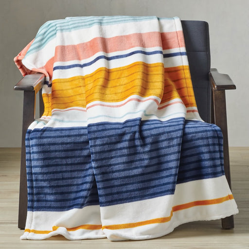 Better Homes & Gardens Multi-Stripe Velvet Plush Throw, 50" X 72"