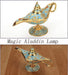 Legend Aladdin Lamp Magic Genie Wishing Light, Classic Arabian Nights Costume Props Lamp Table Decor for Home Wedding Party Halloween Birthday Beautiful Gift Toy for Women Girl (Lake Blue)