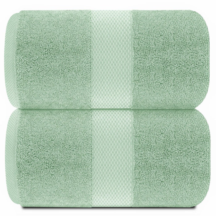 Luxury Bath Sheet Towels Extra Large 35X70 Inch | 2 Pack, Green