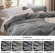 Dark Grey Duvet Cover Queen Size - Soft Prewashed Queen Duvet Cover Set, 3 Pieces, 1 Duvet Cover 90X90 Inches with Zipper Closure and 2 Pillow Shams