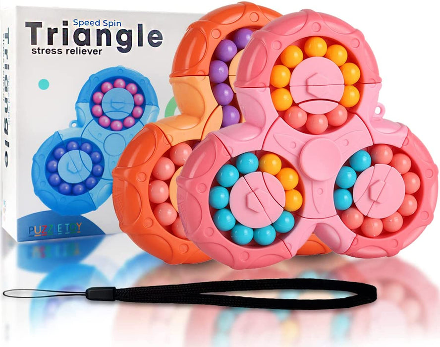 Pop Fidget Spinners - Puzzles for Adults,Sensory Toys for Autistic Kids,Fidget Toys -Stress Reduction and Anxiety Relief Hand Sensory Toy, Puzzle Games Rotating Magic Bean for Adults and Kids