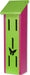 Colorful Poly Butterfly House Post or Wall Mount (Large, Pink & Lime Green)