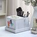 Better Homes & Gardens Faux Marble 4 Piece Vanity Organizer Set with Magnetic Side, White