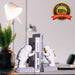 Astronaut Bookends - Book Ends to Hold Books - Space Decor Bookends for Kids Rooms - Bookends for Heavy Books - Unique Book Holders with Anti-Slip Base (Gold)