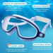 Kids Swim Goggles, Anti-Leak Anti-Fog Wide View Swimming Goggles for Boys Girls Children from 4 to 12 Years Old-Blue