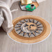 Sun and Moon round Rug,32X32 Inch Boho round Rug,Non-Slip Super Soft Creative Tribal Style Floor Carpet for Living Room Bedroom Bathroom Kids Room Home Decor Fuzzy Rug