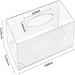 Tissue Dispenser Box Cover Rectangular Clear Acrylic Mask Case Holder with Magnetic Bottom, Dryer Sheet Holder for Car, Bathroom, Laundry, Office, Counter and Table, 9.84 X 5.02 X 3.54 Inch