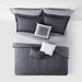 Mainstays Grey 10 Piece Bed in a Bag Comforter Set with Sheets, Queen
