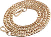DIY Iron Flat Chain Strap Handbag Chains Purse Chain Straps Shoulder Cross Body Replacement Straps with Metal Buckles (47", Gold)