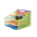 Mind Reader 3-Tier Mesh Desk File Organizer Tray with 5 Compartments, Green