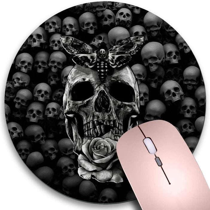 Round Mouse Pad,Black Cat Non-Slip Rubber Circular Mouse Pads Customized Designed for Home and Office,7.9 X 7.9Inch