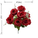 17.5" Artificial Flower Rose Bush, Red Color.