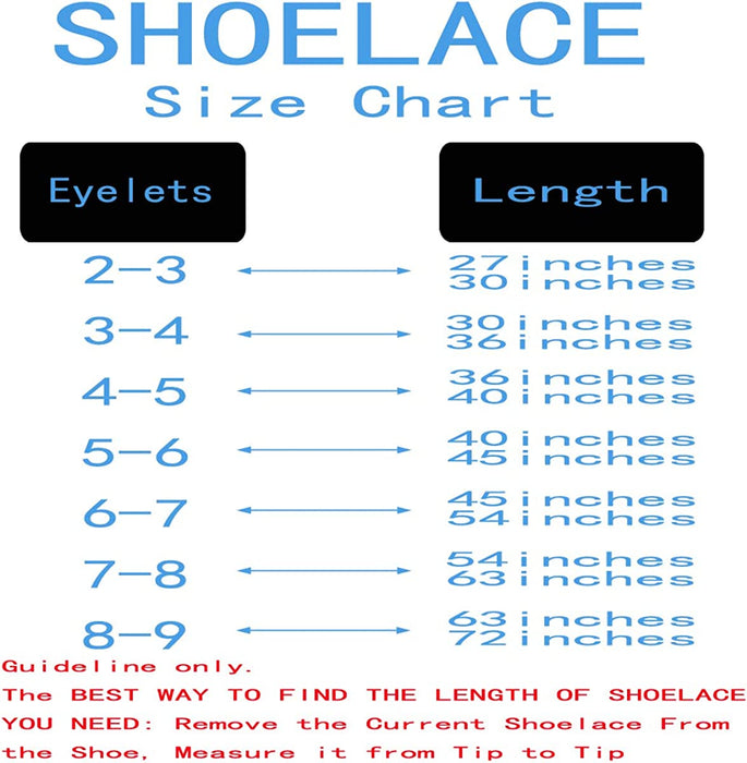Oval Shoelaces Half round 1/4" Shoe Laces for Athletic Shoelaces [2 Pairs] 8 Colors 8 Different Lengths