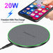 20W Wireless Charger Fast Charging Pad Compatible with Samsung Galaxy S22 S21 S20 S10 S9 ,Google Pixel,Lg,Iphone 14 13 12 11 Series