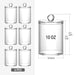 6 Pack Qtip Holder Dispenser Apothecary Jars Bathroom Accessories Set - Qtip Holder Storage Canister Clear Plastic Acrylic Jar for Cotton Ball, Cotton Swab, Q-Tips, Cotton Rounds