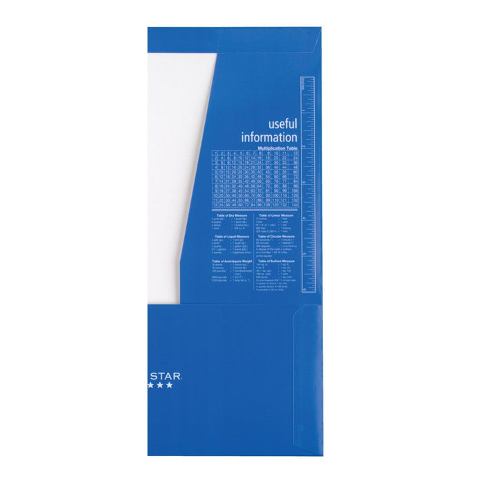 Five Star 4-Pocket Paper Folder, Cobalt Blue (33459)