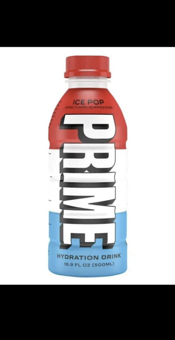 Prime Hydration Drinks Ice Pop 16.9Oz Bottles 12-Pack Rare!