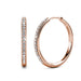 Bianca 18K White Gold Hoop Earrings with Crystals Rose Gold Female