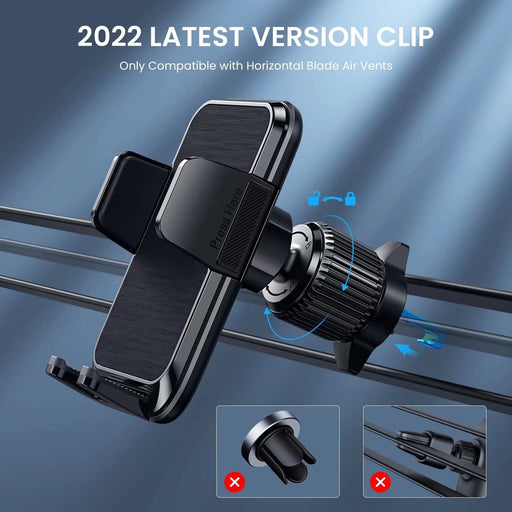 Phone Mount for Car Vent [2022 Upgraded Clip] Cell Phone Holder Car Hands Free Cradle in Vehicle Car Phone Holder Mount Fit for Smartphone, Iphone, Cell Phone Automobile Cradles Universal